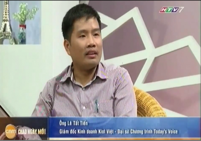 Giám đốc kinh doanh Ki-ốt Việt trao đổi trên HTV7