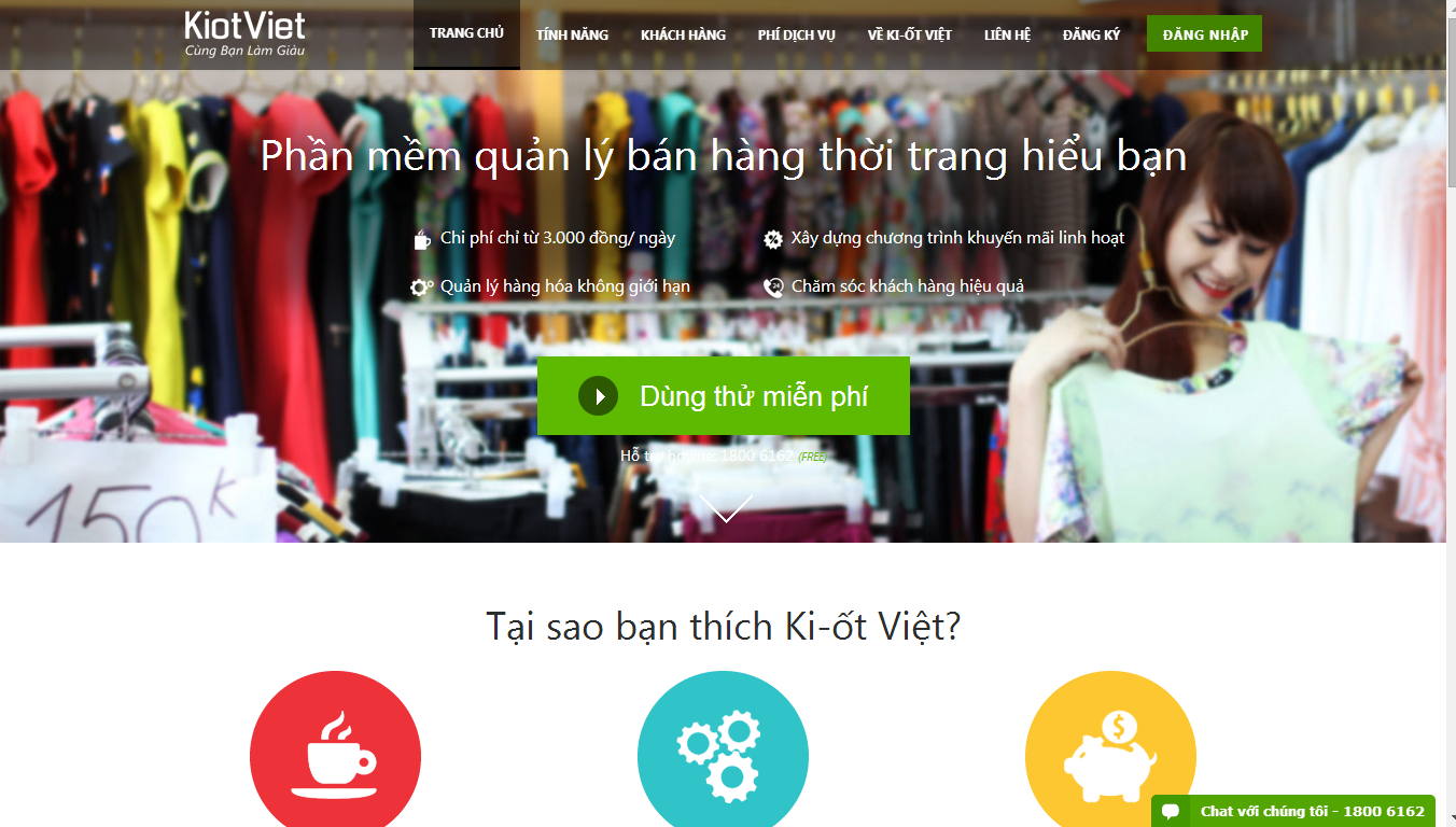 Đăng ký dùng thử Ki-ốt Việt miễn phí trong tích tắc