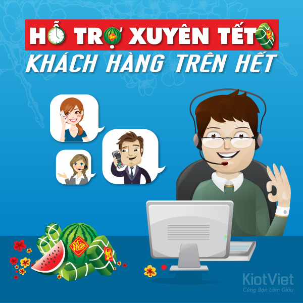KiotViet thông báo lịch hỗ trợ Tết Nguyên Đán 2016